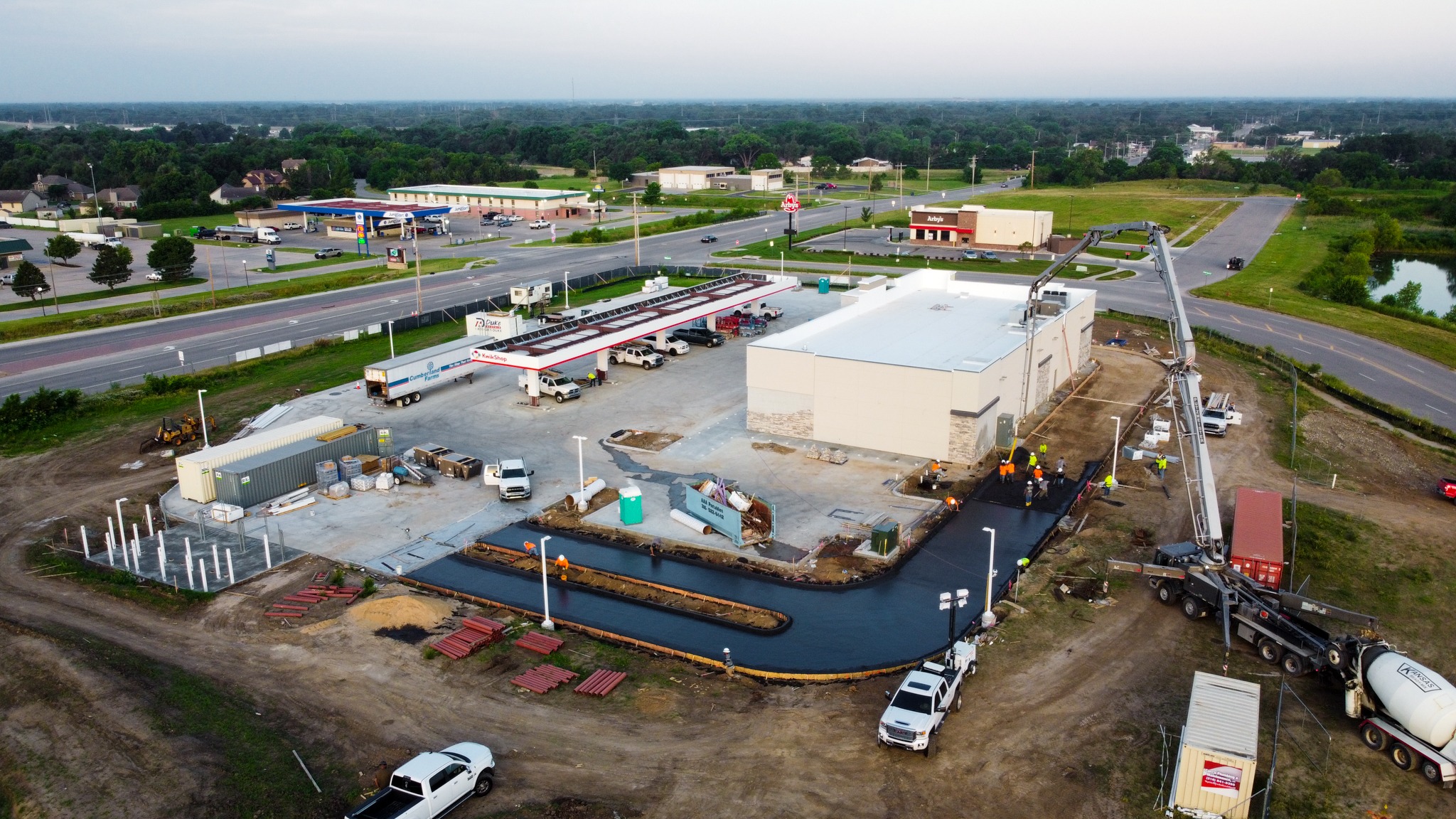Kwik shop drive thru pour